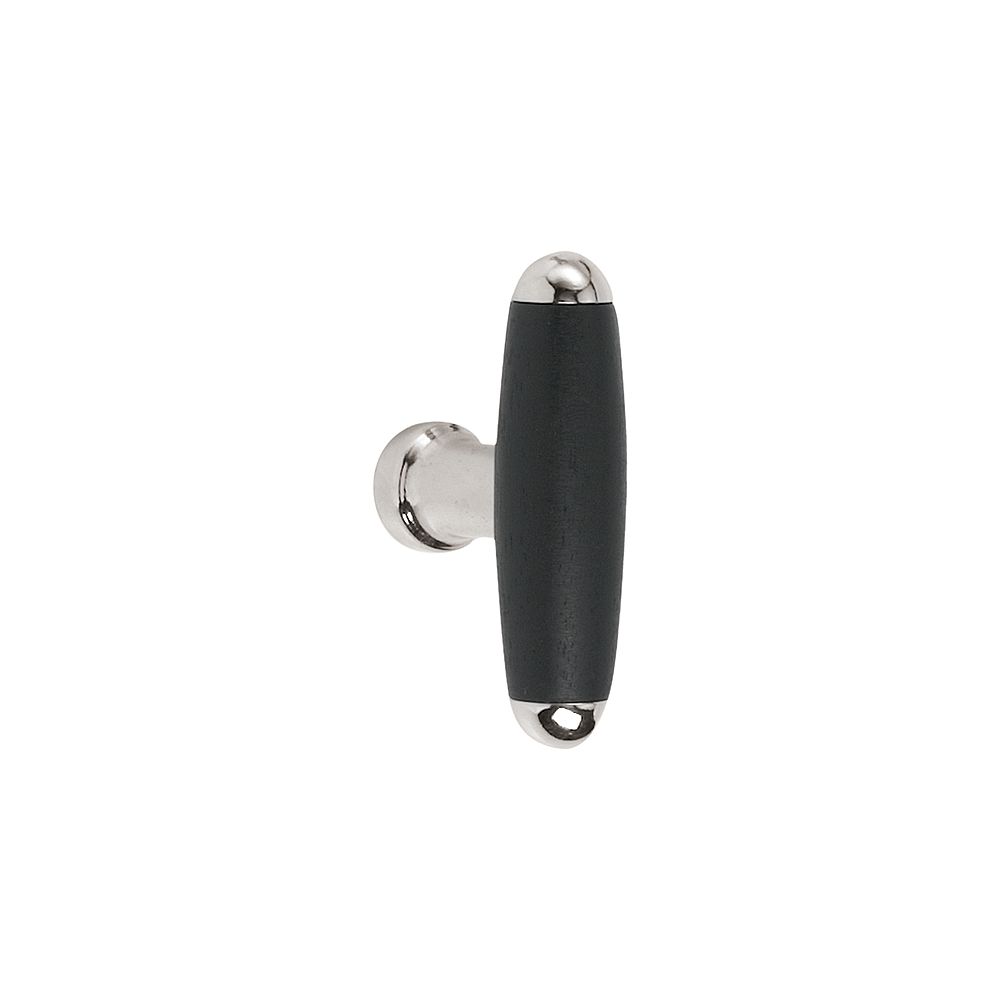 Meubelknop TIMELESS 1932M - glans nikkel/ebbenhout