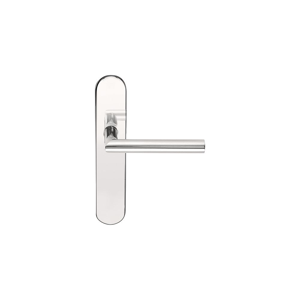 Deurkruk BASICS LBII-19P13SFC 19mm geveerd op schild blind - gepolijst RVS