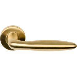 Deurkruk BASICS LBXVIIIH geveerd op rozet - PVD mat goud