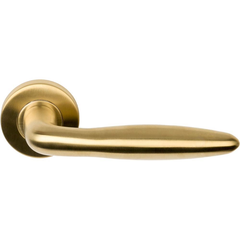 Deurkruk BASICS LBXVIII geveerd op rozet - PVD mat goud