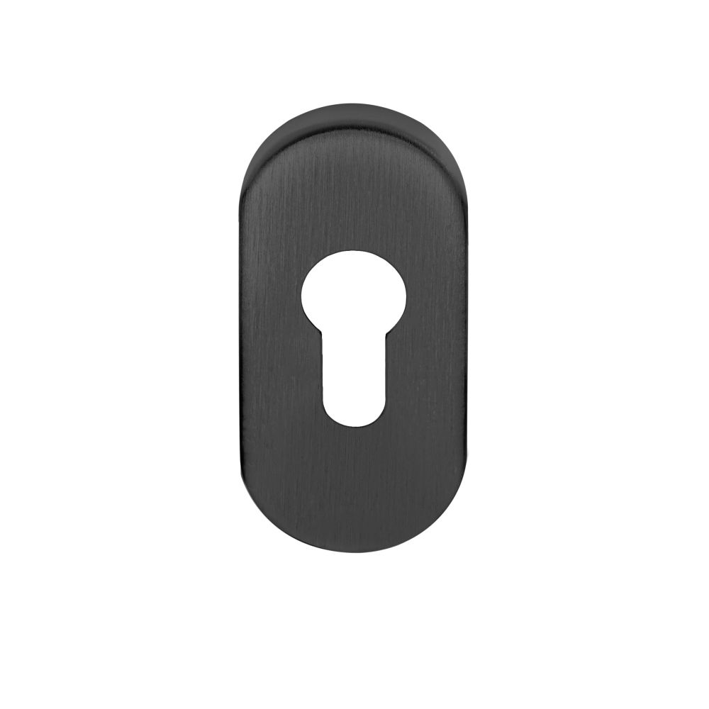 Cilinderplaatje BASICS LBY32 ovaal - PVD gunmetal