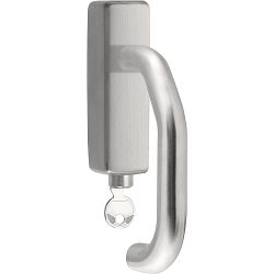 Draaikiepgarnituur BASICS LBI-19F-DKLOCK-O verkorpt niet afsluitbaar - mat RVS