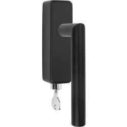 Draaikiepgarnituur BASICS LBII-19-DKLOCK-O afsluitbaar - mat zwart