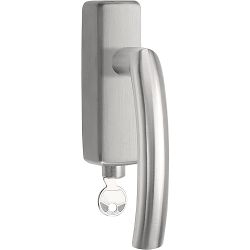 Draaikiepgarnituur BASICS LBXIV-DKLOCK-O afsluitbaar rechtsdraaiend - mat RVS