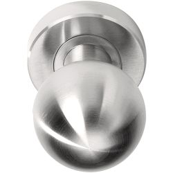 Voordeurknop BASICS LB55V vast op rozet - mat RVS