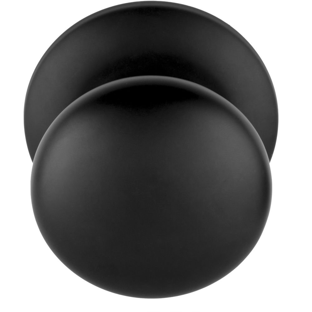 Voordeurknop BASICS LB80V vast op rozet - mat zwart