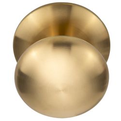 Voordeurknop BASICS LB80V vast op rozet - PVD mat goud