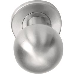 Voordeurknop BASICS LB501V vast op rozet - mat RVS