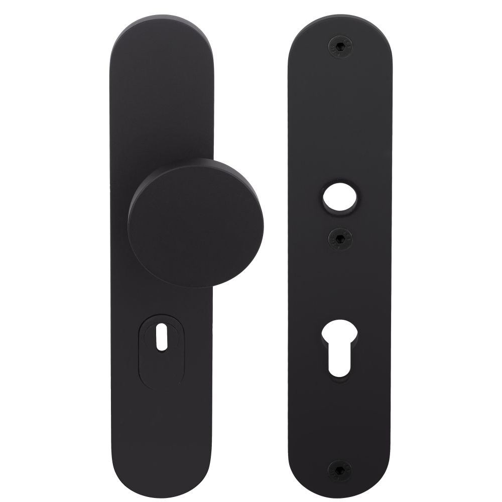 BASICS LB60-50KT massieve veiligheidsschilden met kerntrekbeveiliging knop/kruk SKG*** PC72 - mat zwart