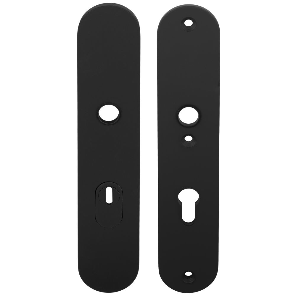 BASICS LBSM-50KT massieve veiligheidsschilden met kerntrekebeveiliging kruk/kruk SKG*** PC72 - mat zwart