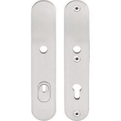 BASICS LBSM-50KT massieve veiligheidsschilden met kerntrekebeveiliging kruk/kruk SKG*** PC92 - PVD mat RVS