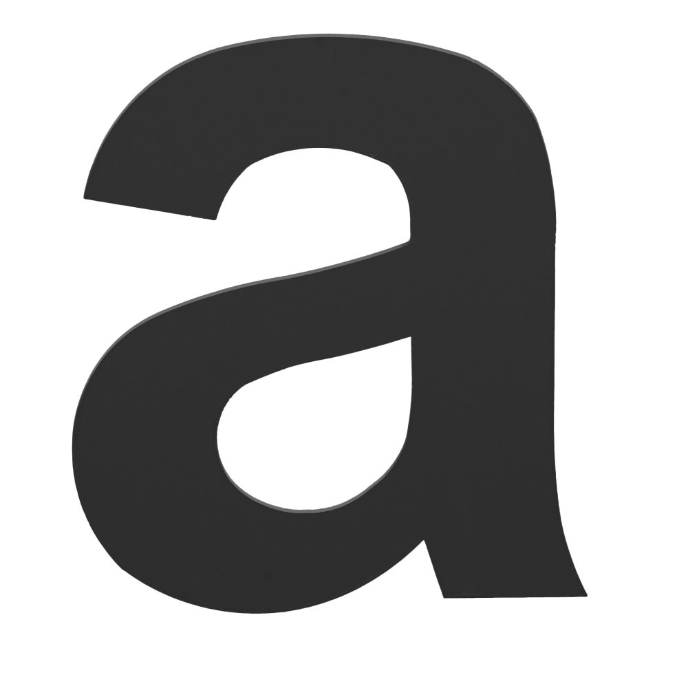 Huisletter A BASICS LBHN100-A - mat zwart