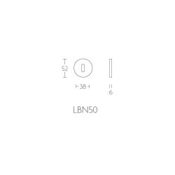 Sleutelplaatje BASICS LBN50 - mat zw