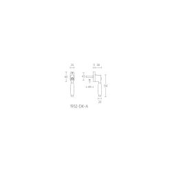 Draaikiepgarnituur TIMELESS 1932-DK-A afsluitbaar - mat nikkel/ebbenhout