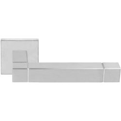 Deurkruk SQUARE LSQ4/Q32G dubbel geveerd op rozet - mat RVS
