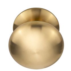 Voordeurknop BASICS LB65V vast op rozet - PVD mat goud