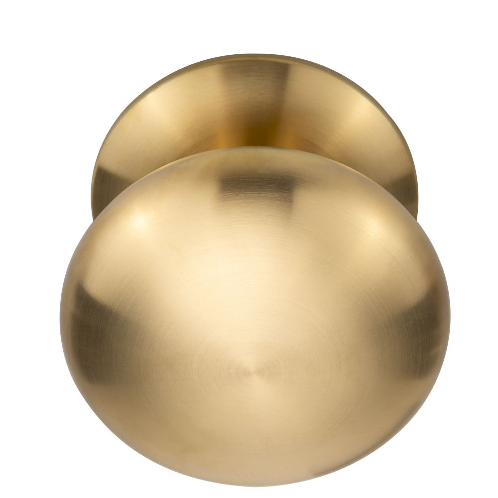 Voordeurknop BASICS LB65V vast op rozet - PVD mat goud