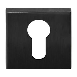 Cilinder plaatje BASICS BSQBY53 vierkant - PVD gunmetal