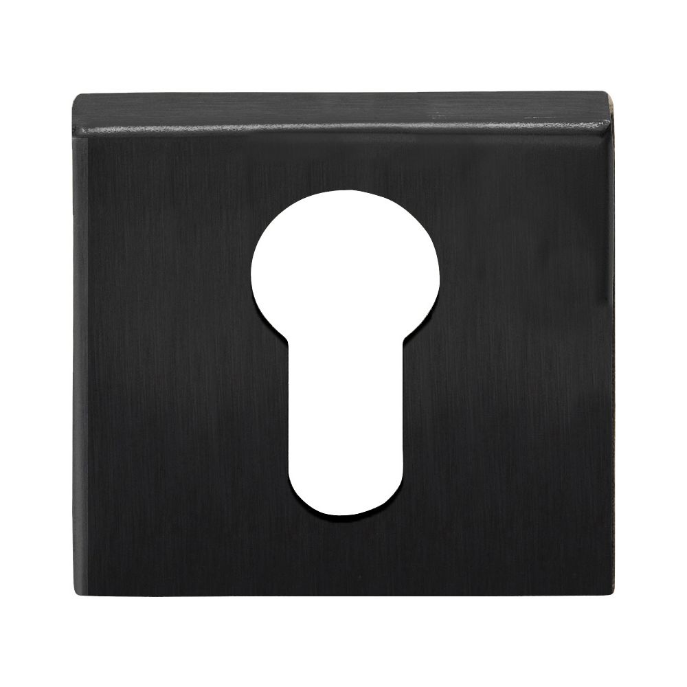 Cilinder plaatje BASICS BSQBY53 vierkant - PVD gunmetal