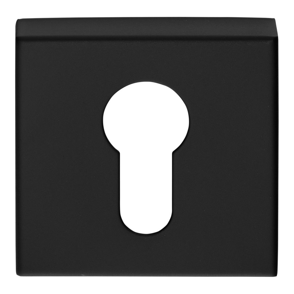 Cilinder plaatje BASICS BSQBY53 vierkant - mat zwart
