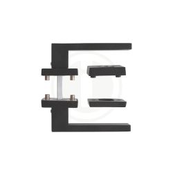 Intersteel set achterdeurbeslag Amsterdam vierkant SKG*** met kerntrekbeveiliging - RVS/mat zwart