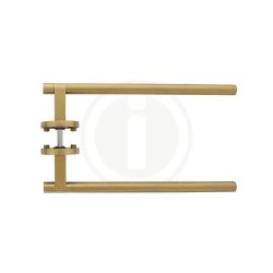 Intersteel Deurkruk Shiraat 250mm op rozet éénzijdig verdekt (links) - messing mat titaan PVD