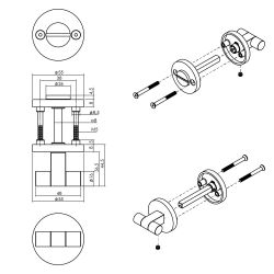 Intersteel WC-sluiting Shiraat eenzijdig verdekt bediening rechts - RVS