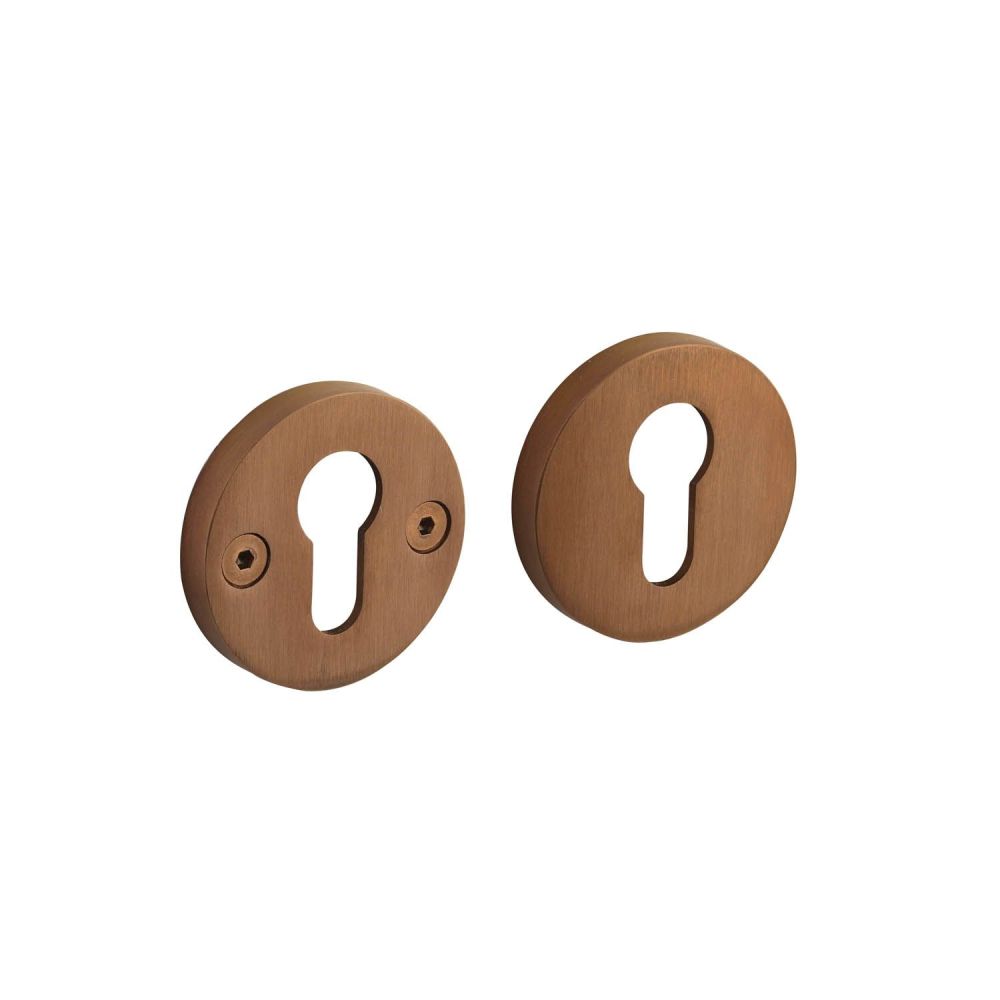 Intersteel cilinderrozetten Shiraat ø55x8 mm eenzijdig verdekt - PVD koper mat