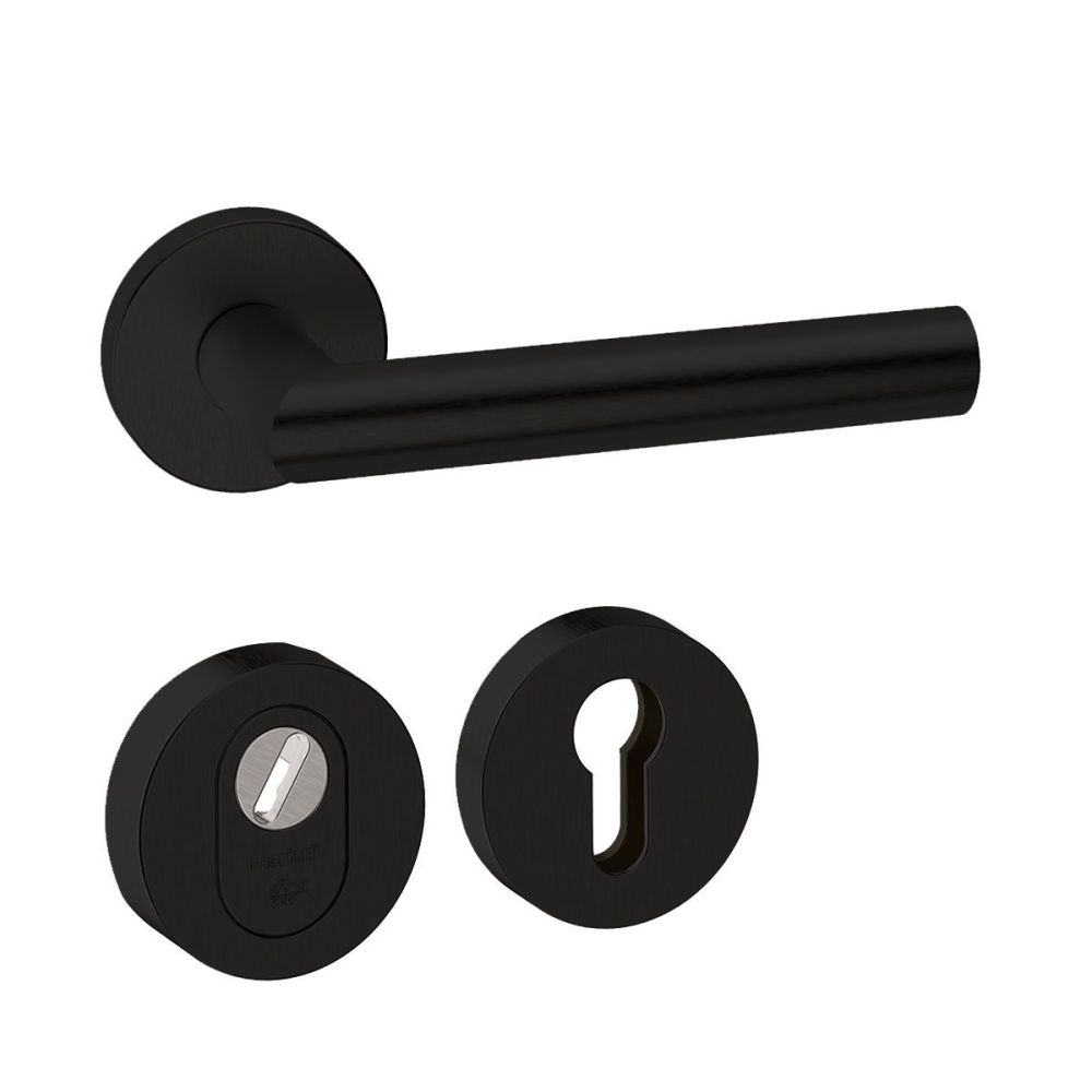 Achterdeurset Toledo rond zwart anti-kerntrek SKG***