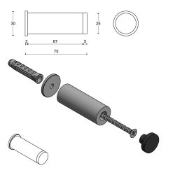 Deurstopper wand Piet Boon ONE PB75 - Wit