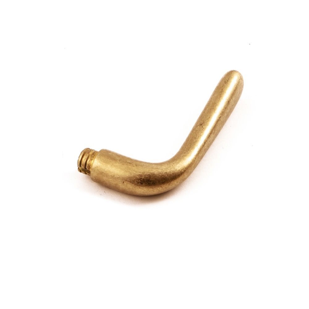 Gatdeel rechts Deurkruk Silvia - messing getrommeld