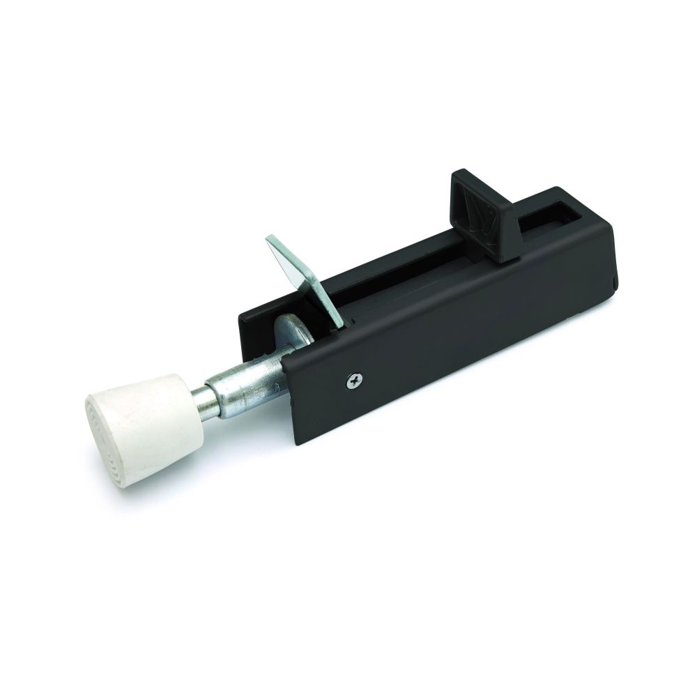 Deurvastzetter voetstift 122x30mm - zwart