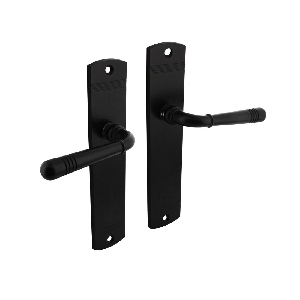 Intersteel Deurkruk Emily op blind langschild mat zwart