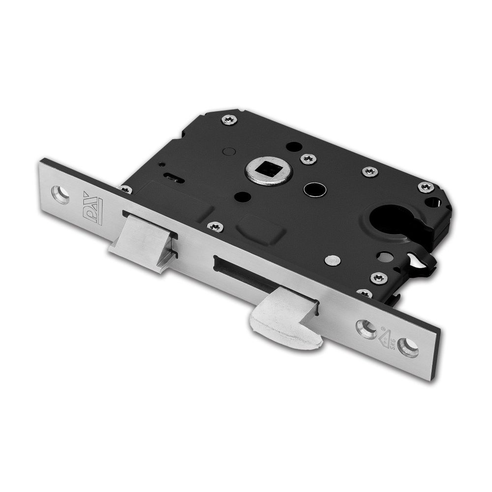 Veiligheids insteekslot met haakschoot SKG** profielcilindergat 55mm met rechthoekige voorplaat