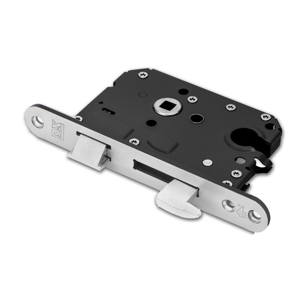 Veiligheids insteekslot met haakschoot SKG** profielcilindergat 55mm met ronde voorplaat