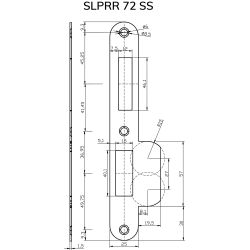 Sluitplaat RVS ronde hoeken tbv veiligheids insteekslot PC72