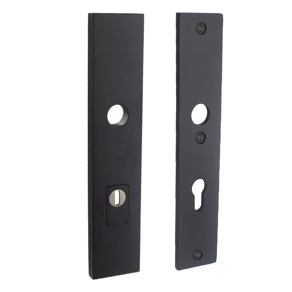 Intersteel Veiligheidsschilden SKG3 rechthoekig doorgaand PC72mm kerntrekbeveiliging RVS/mat zwart