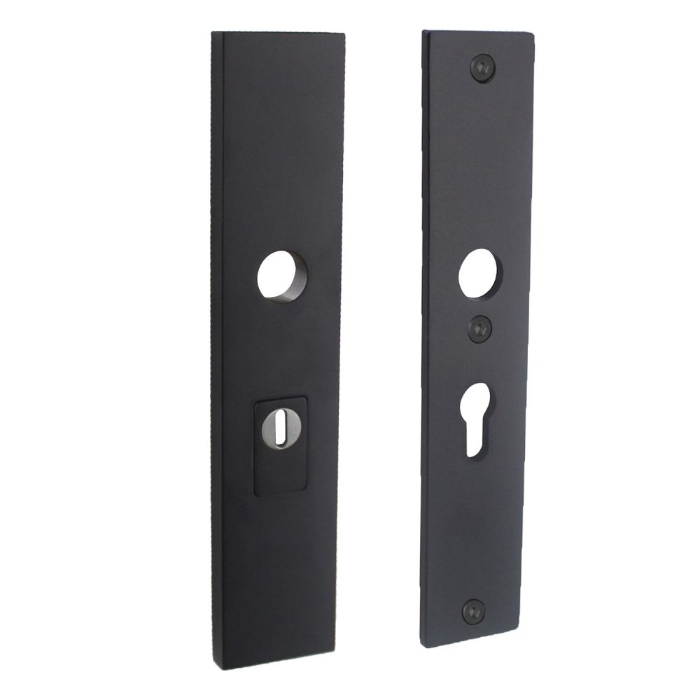 Intersteel Veiligheidsschilden SKG3 rechthoekig doorgaand PC55mm kerntrekbeveiliging RVS/mat zwart