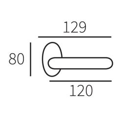 Deurkruk Ton op ovale rozet - mat nikkel/ebbenhout
