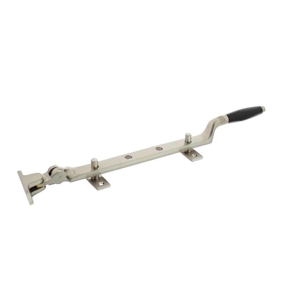 Raamuitzetter Ton met 2 stelpennen - nikkel mat/ebbenhout