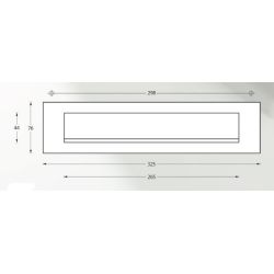 Briefplaat met klep/regenrand messing getrommeld