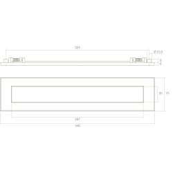 Briefplaat ovaal met veer nikkel mat