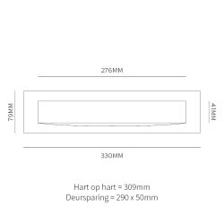 Briefplaat Ellen chroom mat