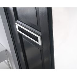 Tochtwering rechthoek RVS 