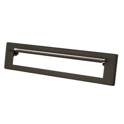 Briefplaat rechthoek 340x76mm - PUURzwart