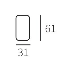 Beldrukker PBA rechthoek RVS