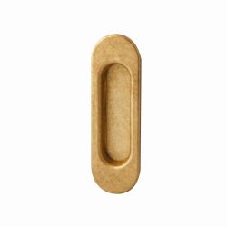 Schuifdeurkom ovaal Inca messing getrommeld