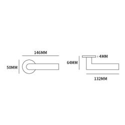Deurkruk Toledo 22mm RVS op rond rozet