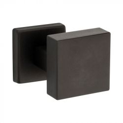 Voordeurknop Quadro excentrisch vierkant puurzwart