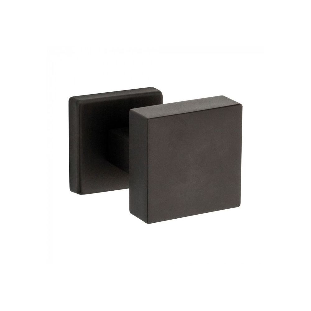 Voordeurknop Quadro excentrisch vierkant puurzwart